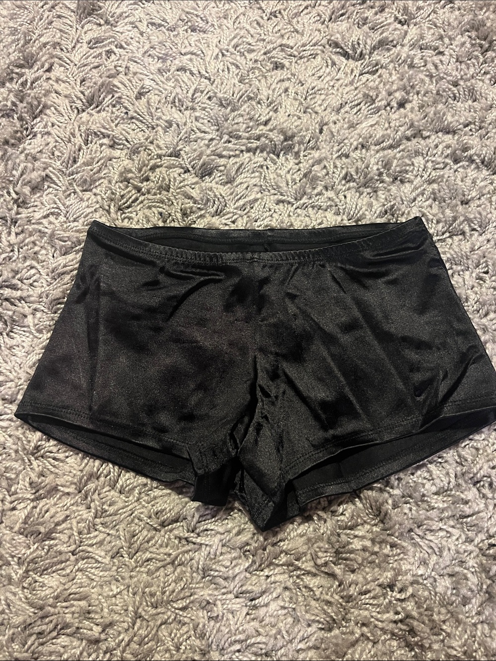 Black Satin Boyshorts Panty for Women - Unbranded